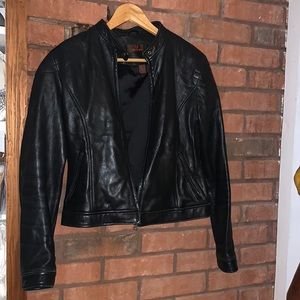 Danier leather moto jacket | Black | Size Small